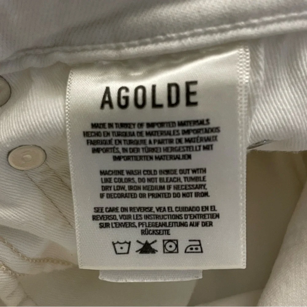 AGOLDE WHITE TONI JEANS SIZE 25